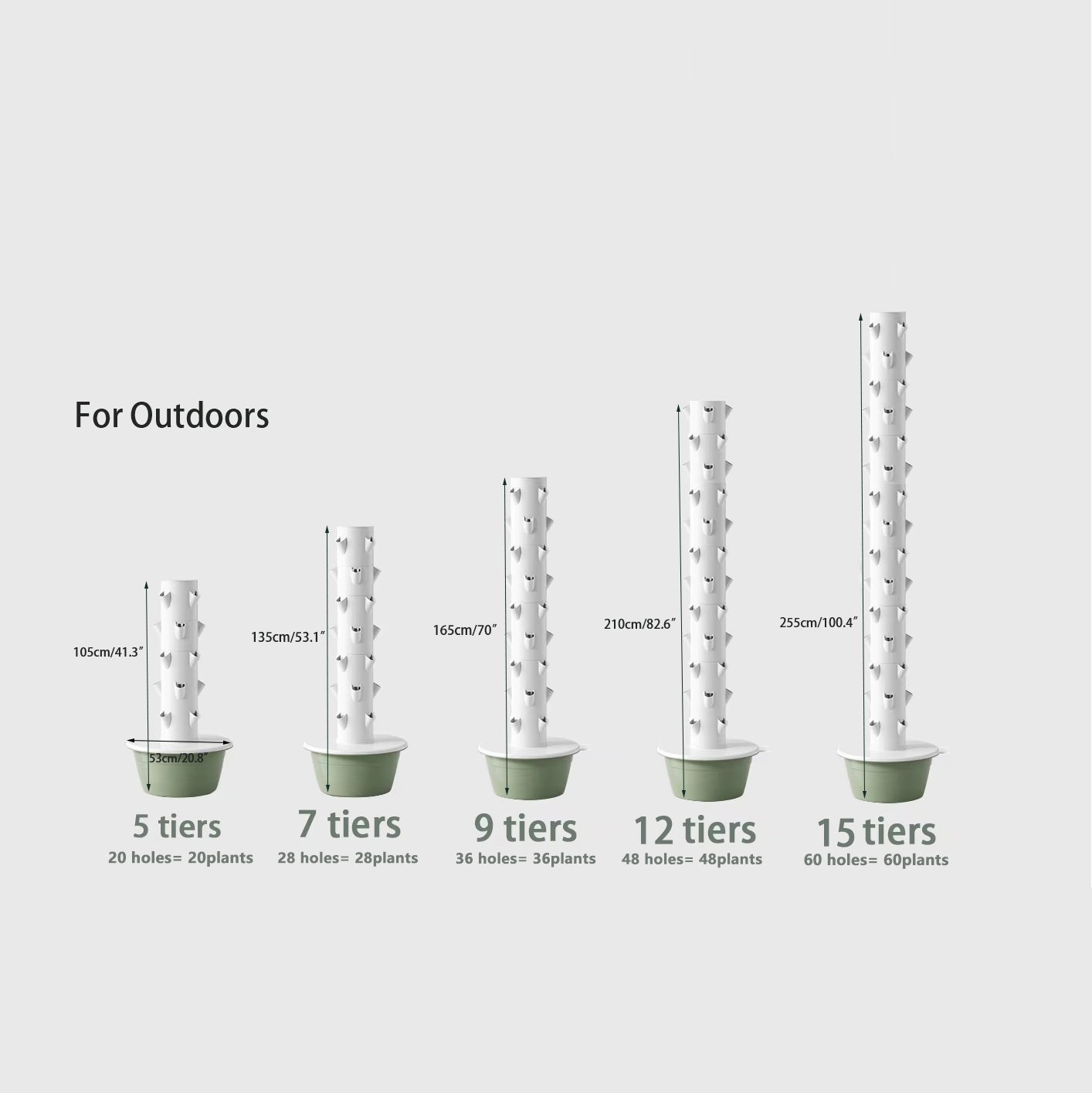 Comercial Garden Farming Vertical Hydroponics System for Greenhouse Hydroponic Tower