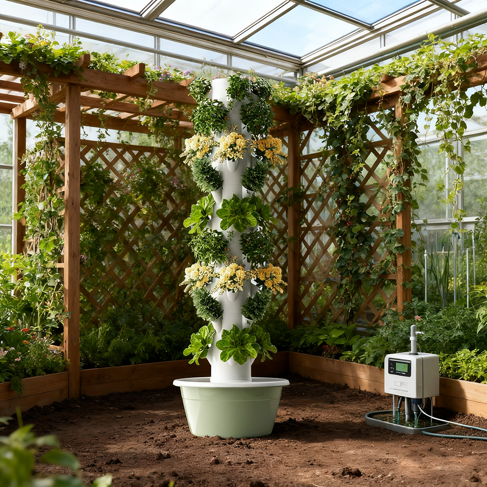 Greenhouse Farm Vertical Farming Hydroponic Tower Growing System for Vegetables
