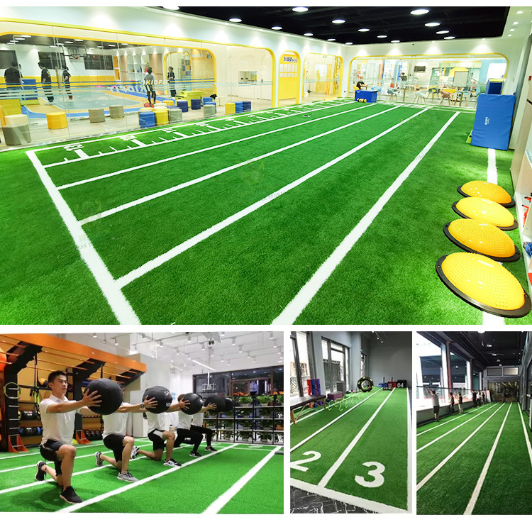 Customized Style Durable Sport Gy Flooring Mat Artificial Turf Carpet for Fitness Center Synthetic Grass